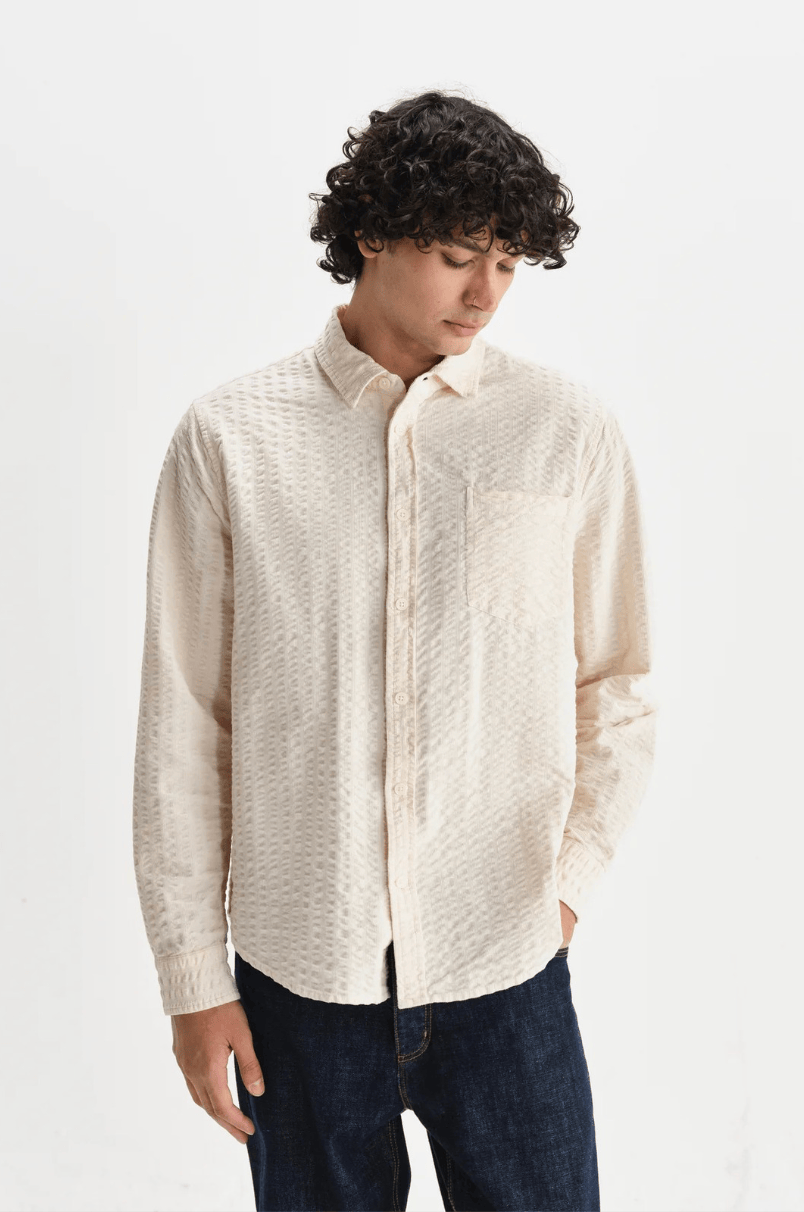 WAX LONDON Chemises WAX LONDON - Shelly - Sage Seersucker Corduroy Shirt