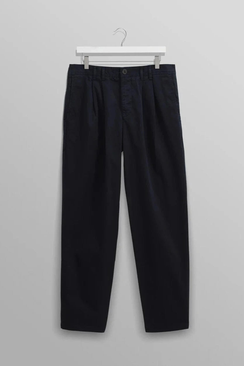 WAX LONDON Pantalons COTTON TWILL NAVY / 28 Pantalon Wax London - Raleigh Pleated Trousers