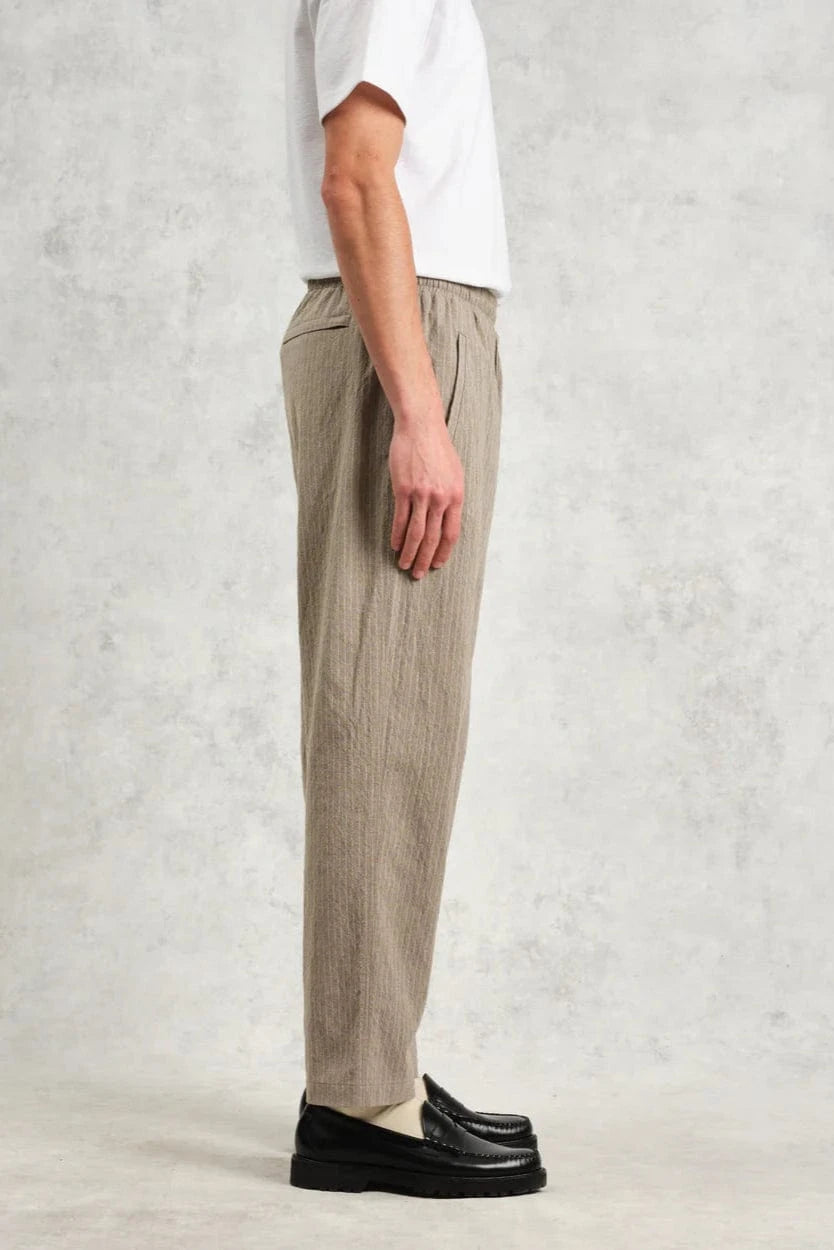 WAX LONDON Pantalons Pantalon Wax London - Tyne Natural Chalk Stripe Trousers