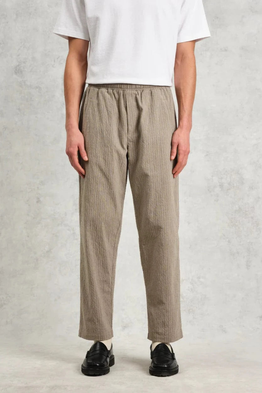 WAX LONDON Pantalons Pantalon Wax London - Tyne Natural Chalk Stripe Trousers