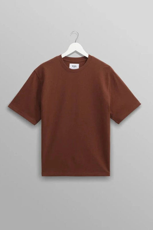 WAX LONDON Polo/T-shirt BROWN / XS T-Shirt Wax London - Dean T-Shirt Textured Color