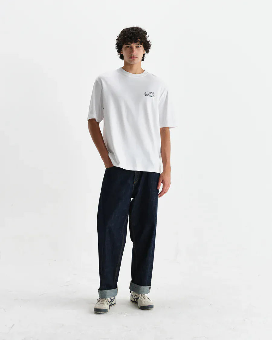WAX LONDON Polo/T-shirt MILTON SS TEE - Daffodil Graphic Organic Cotton T-Shirt