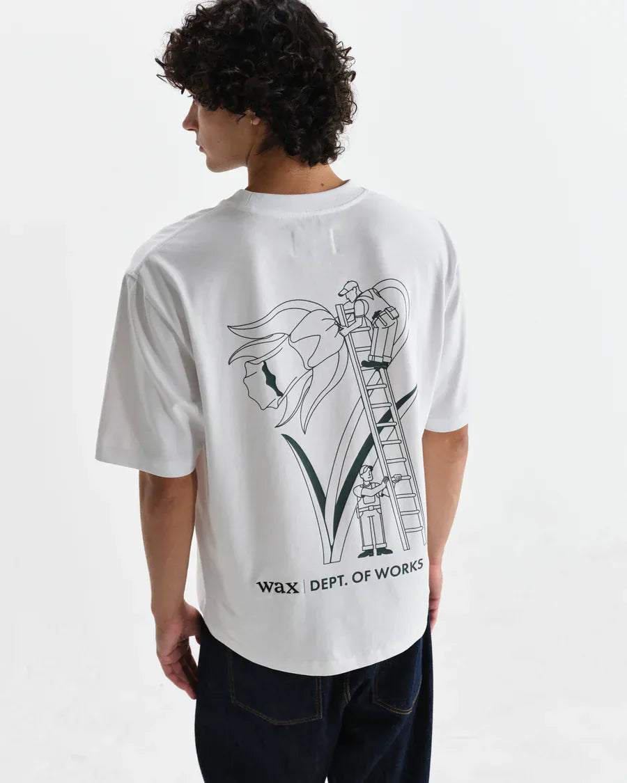 WAX LONDON Polo/T-shirt MILTON SS TEE - Daffodil Graphic Organic Cotton T-Shirt