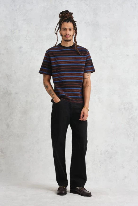 WAX LONDON Polo/T-shirt T-Shirt Wax London - Dean T-Shirt Textured Engineered Stripe