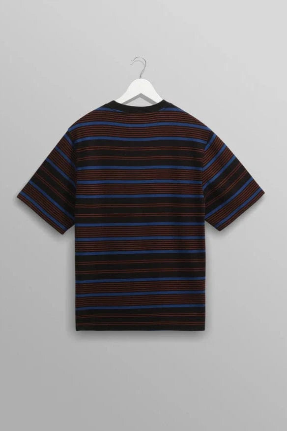 WAX LONDON Polo/T-shirt T-Shirt Wax London - Dean T-Shirt Textured Engineered Stripe