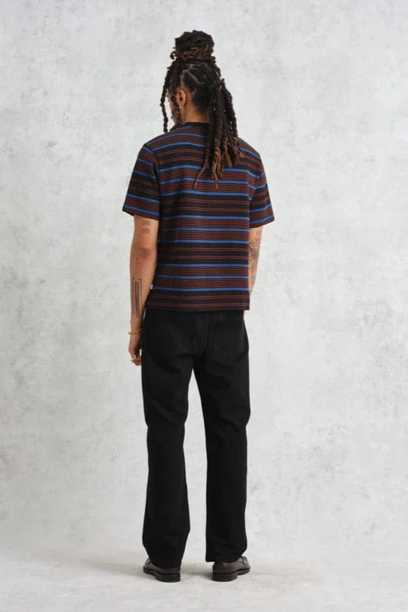 WAX LONDON Polo/T-shirt T-Shirt Wax London - Dean T-Shirt Textured Engineered Stripe