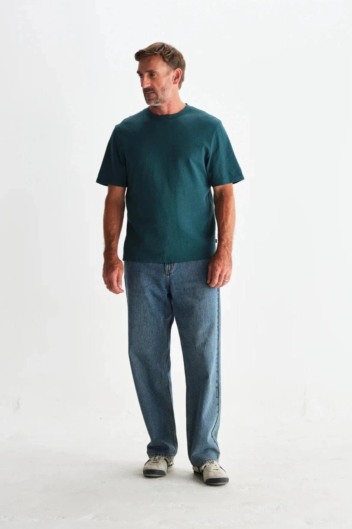 WAX LONDON Polo/T-shirt T-Shirt Wax London - Dean Textured Organic Cotton T-Shirt