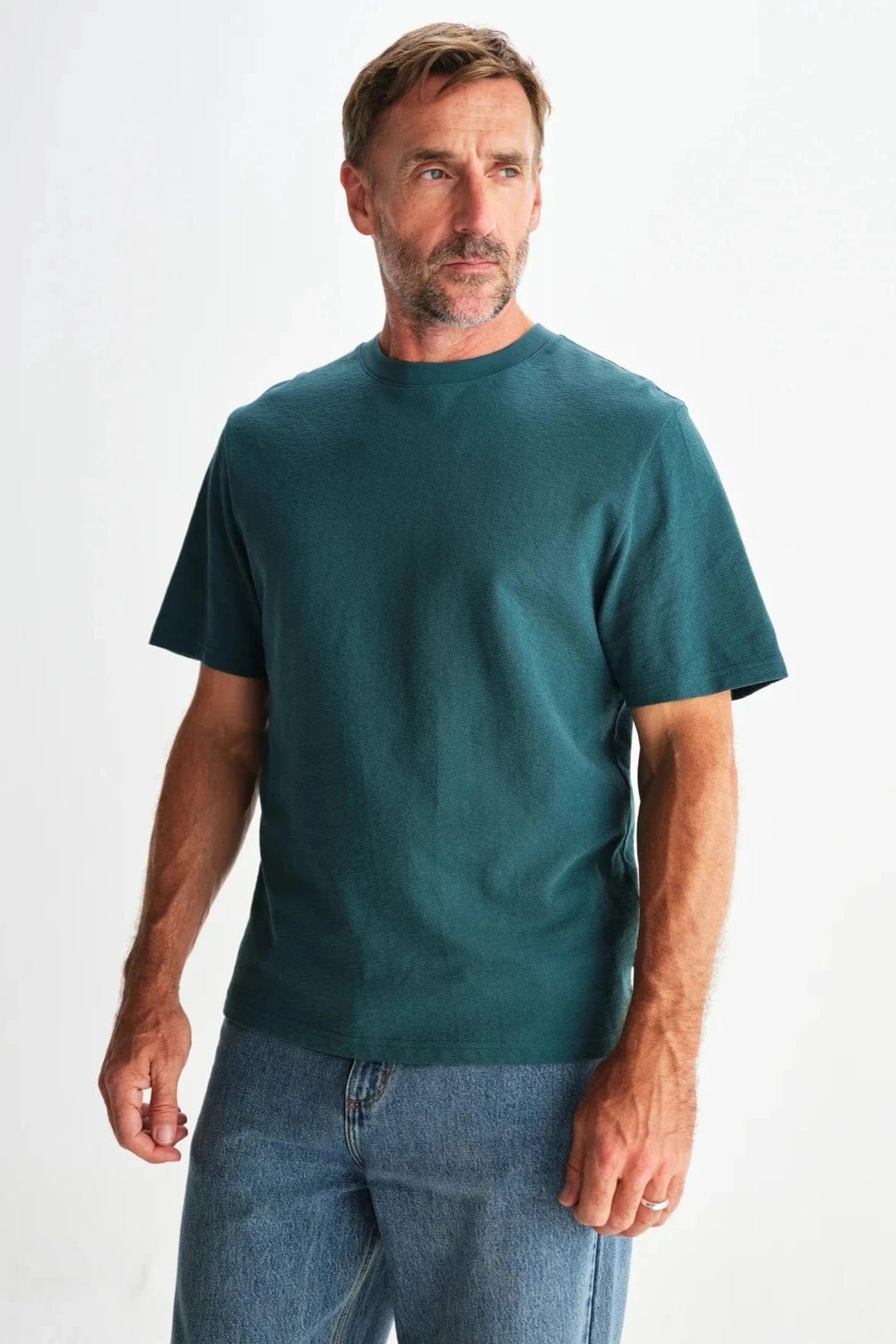 WAX LONDON Polo/T-shirt T-Shirt Wax London - Dean Textured Organic Cotton T-Shirt