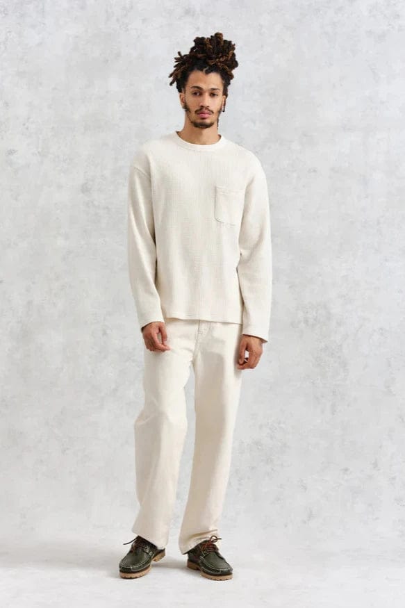 WAX LONDON Polo/T-shirt T-Shirt Wax London - Moore Waffle Textured T-Shirt