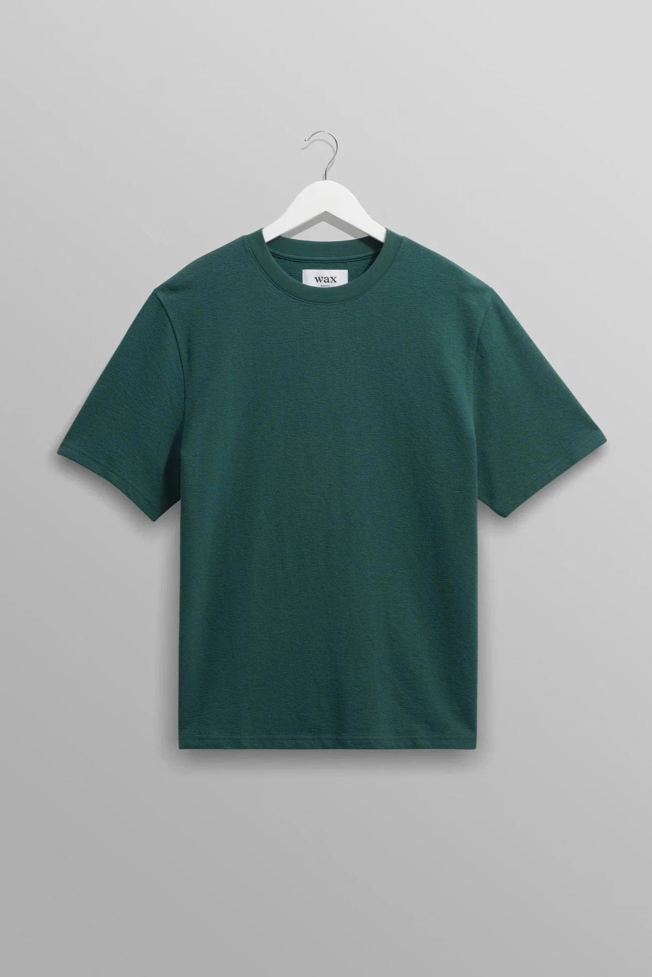 WAX LONDON Polo/T-shirt TEAL / XS T-Shirt Wax London - Dean Textured Organic Cotton T-Shirt