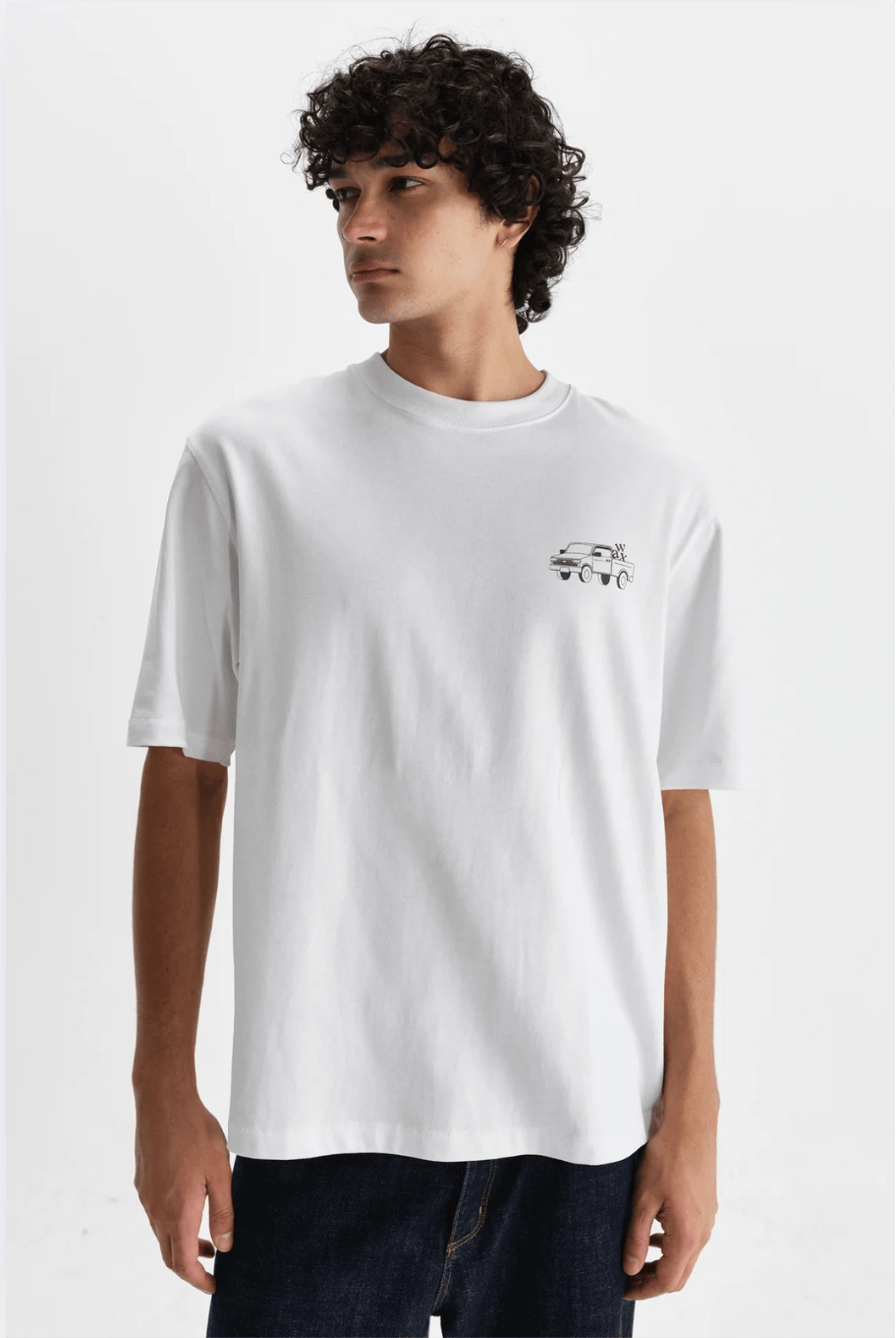 WAX LONDON Polo/T-shirt WAX LONDON -  MILTON Daffodil Graphic Organic Cotton T-Shirt