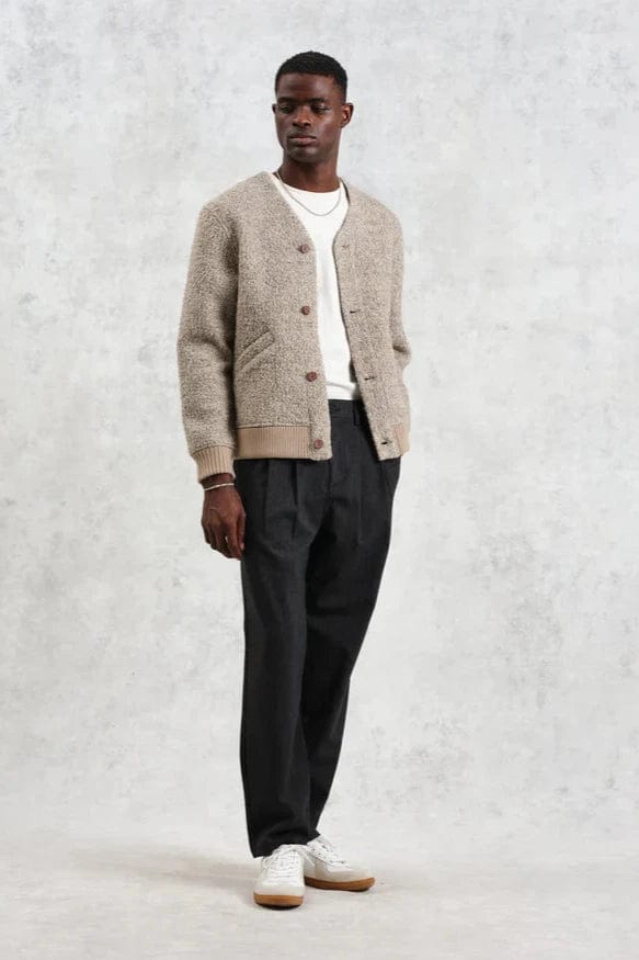 WAX LONDON Pull/Cardigan/Gilet Cardigan Wax London - Tor Natural Boucle Wool Cardigan