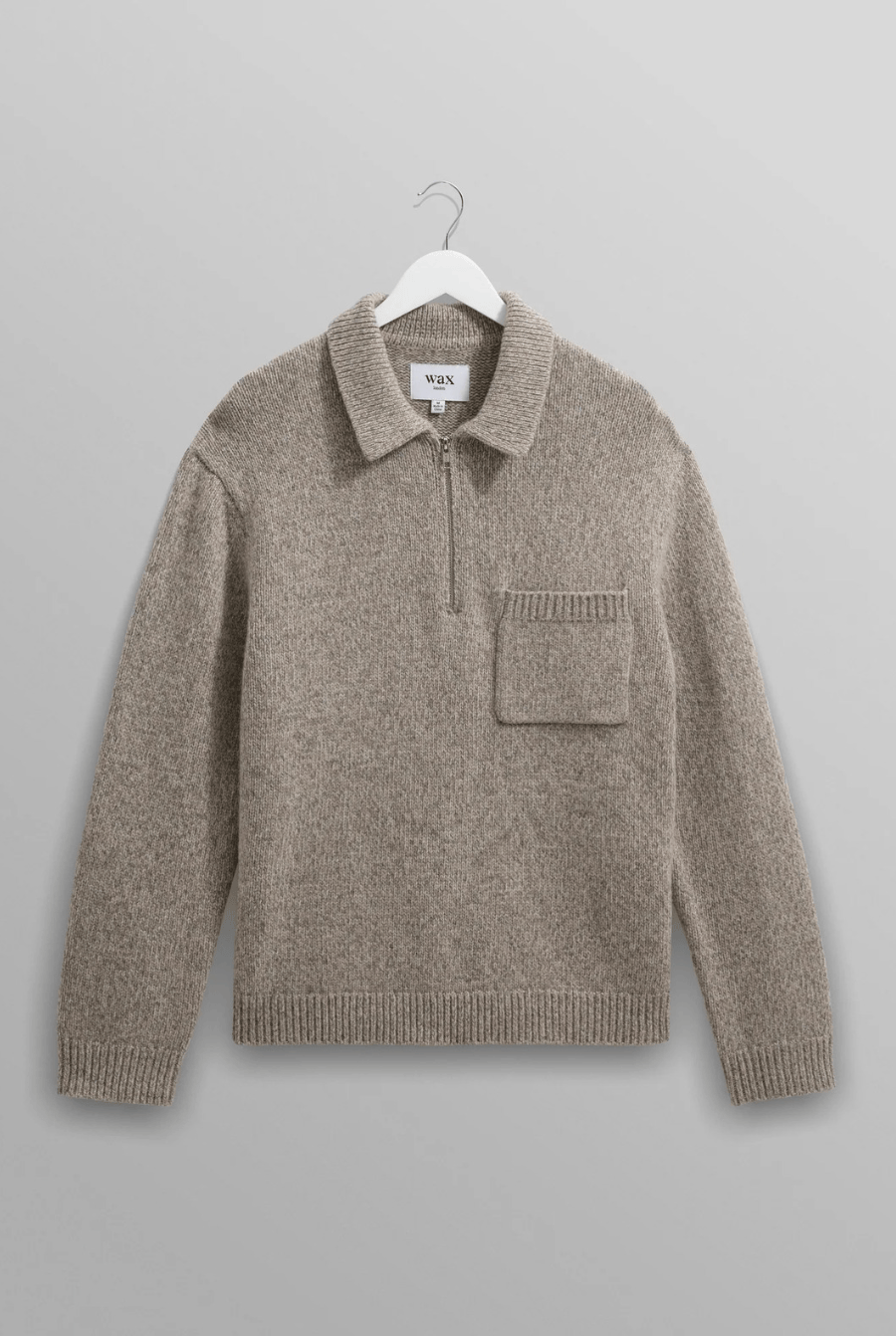 WAX LONDON Pull/Cardigan/Gilet Wax London - Lennox Zip Polo Maille coton-cachemire zippée pour homme