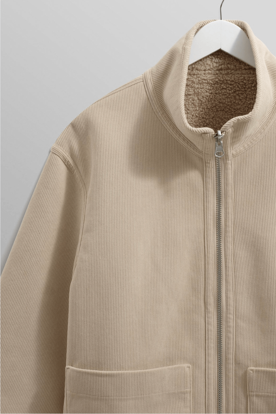 WAX LONDON Veste/Blouson NATURAL / S WAX LONDON - Killick  Reversible Corduroy Borg Jacket