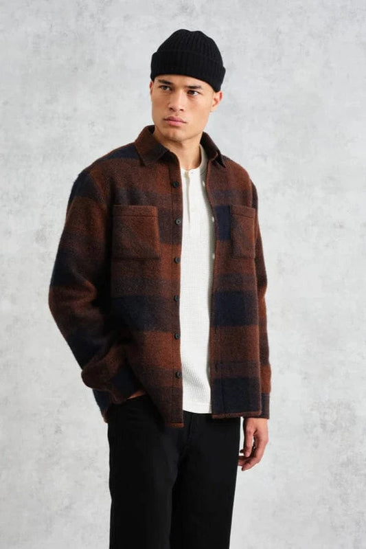 WAX LONDON Veste/Blouson Veste Wax London - Whiting Mohair Overshirt