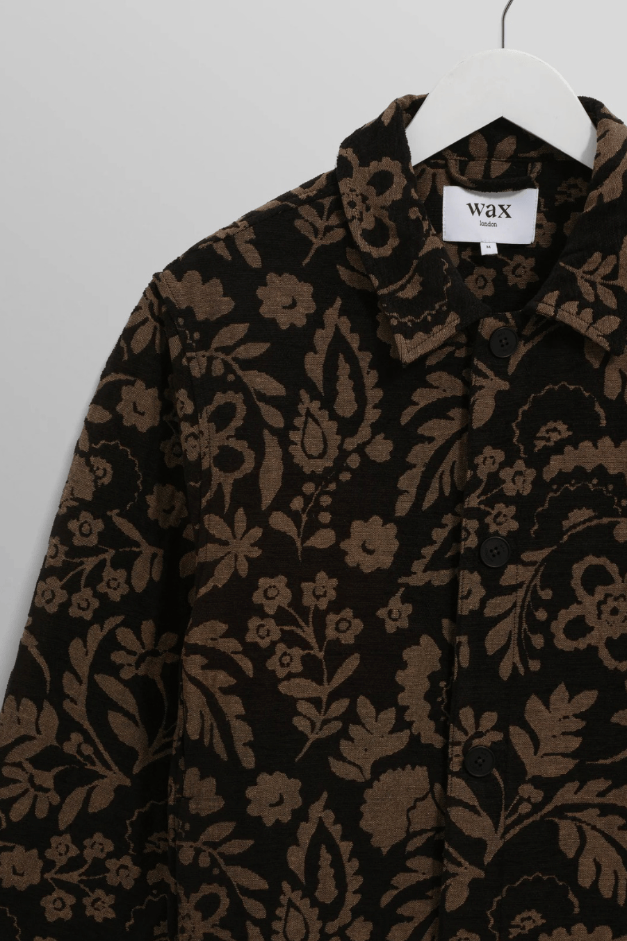 WAX LONDON Veste/Blouson WAX LONDON -  Iggy Jacket Black & Khaki Chenille Jacquard