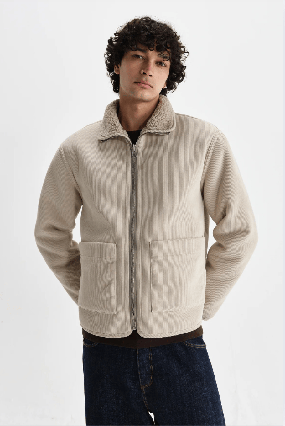 WAX LONDON Veste/Blouson WAX LONDON - Killick  Reversible Corduroy Borg Jacket