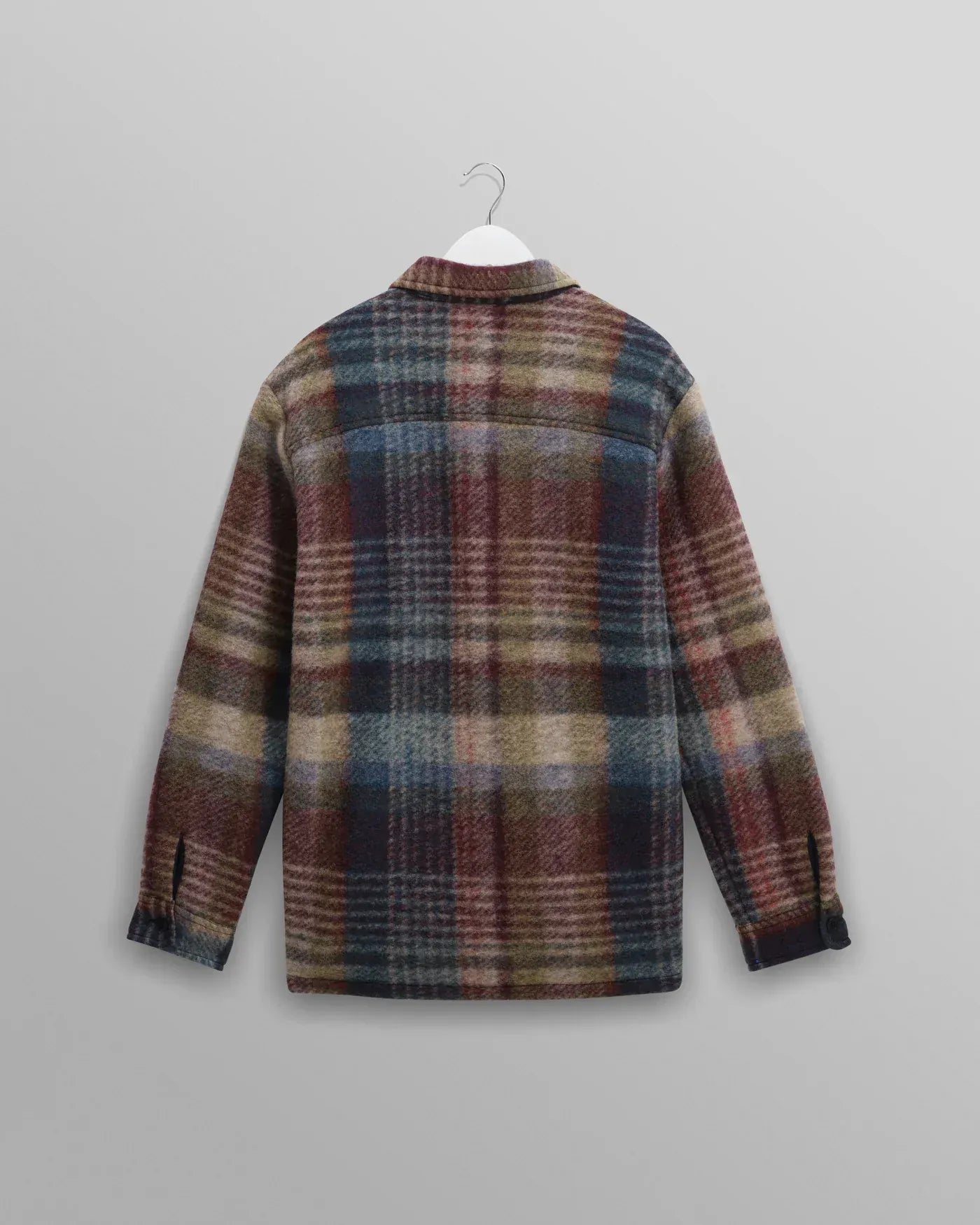 WAX LONDON Veste/Blouson WAX LONDON - Whiting Blue And Multicolour Check Wool Overshirt