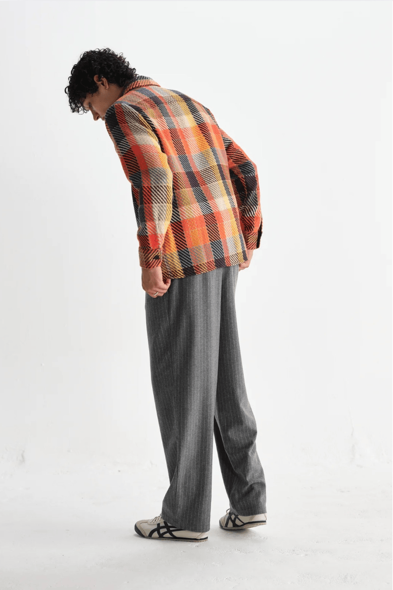 WAX LONDON Veste/Blouson WAX LONDON - Whiting Orange Pike Check Overshirt